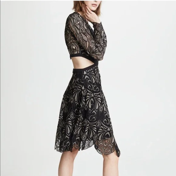 NWT Thurley Gaia Black Lace Cutout Prom Festival Dress size 6 NWT Thurley Gaia Black Lace Cutout Prom Festival Dress size 6